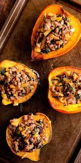 Apple And Sausage Stuffed Acorn Squash Recipes Sausage Stuffed Acorn Squash Pork Sausage Recipes
