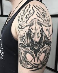 Just Finished My Leshen From The Witcher Series And From Polish Folklore Courtesy Of Simon Ban At Itzocan Tatto Witcher Tattoo Polish Tattoos Sleeve Tattoos