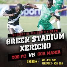 The game that will take place on 27 january at 15:00. Zoo Kericho Vs Gor Mahia Set For Live Broadcast