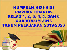 Kumpulan Kisi Kisi Soal Pas Uas Tematik Kelas 1 2 3 4 5 Dan 6 Sd Mi Kurikulum 2013 Tahun 2019 2020 Ruang Pendidikan
