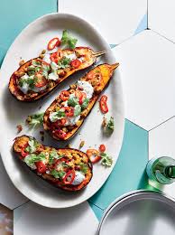 Harissa Roasted Eggplant With Minced Chicken Here We Play With The Concept Of Meat As Condiment Using A Small Amount O Cooking Light Recipes Recipes Cooking