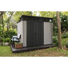 Keter Artisan 9 Ft X 7 Ft Resin Storage Shed 237828 The Home Depot Outdoor Garden Storage Plastic Storage Sheds Storage Shed