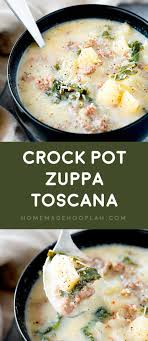 Crock Pot Zuppa Toscana This Crock Pot Zuppa Toscana Soup Is An Olive Garden Copycat Recipe That Makes It Easy To Bring Recipes Pot Recipes Crock Pot Cooking