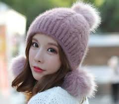 Mujer invierno de punto suave nuevo Coreano Moda Lana Cálida Boina Beanie  Sombrero Gorra | eBay
