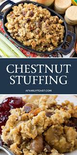 A Classic Chestnut Stuffing Made With Milk Crackers Sourdough Bread Apples And Of Course Chest Chestnut Stuffing Recipe Chestnut Stuffing Chestnut Recipes
