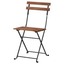 Tarno Chair Outdoor Foldable Acacia Black Gray Brown Stained Steel Light Brown Stained Ikea In 2020 Folding Dining Chairs Outdoor Chairs Ikea Folding Chairs