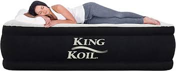 Amazon Com King Koil Queen Air Mattress With Built In Pump Best Inflatable Airbed Queen Size Elevated Raised Air M Twin Air Mattress Air Mattress Mattress