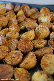 Mini Parmesan Baked Potatoes Are Crispy Baked And Delicious Mini Potatoes In 2020 Roasted Potato Recipes Baked Potato Recipes Baby Potato Recipes
