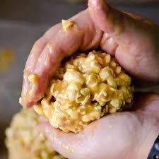 Caramel Popcorn Balls Recipe Yummly Recipe Popcorn Balls Recipe Caramel Popcorn Caramel Popcorn Balls
