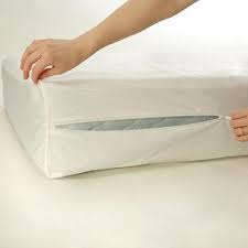 Crafts Linen Waterproof Mattress Protector Poly Cotton Double Size 20 Cm Pocket Depth White Solid Mattress Protector Waterproof Mattress Dust Mites Mattress