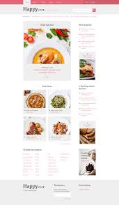 Recipes Website Template Happy Cook Food Website Fun Cooking