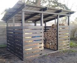 Open Pallet Wood Shed Simple Firewood Storage Backyard Sheds Firewood Shed Diy Storage Shed