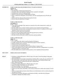 Table Games Dealer Resume Samples Velvet Jobs
