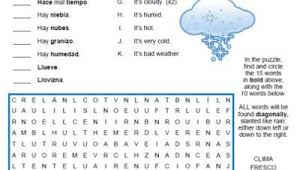 Que Tiempo Puzzle Worksheet Spanish Phrases Calendar Word Words