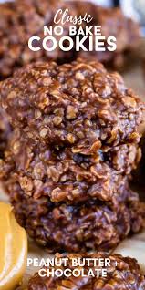 Classic No Bake Cookies Recipe With Oats Crazy For Crust Recipe Baking Recipes Cookies Classic No Bake Cookie Recipe Best No Bake Cookies