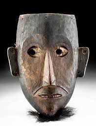 Sold Price 20th C Indonesian Kayanic Dayak Wooden Mask July 4 0120 10 00 Am Mdt Tribal Art Artemis Gallery Black Basalt