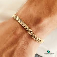 Pulso Chinesco Oro Laminado Esmeraldas Colombia Joyeria Esclava De Oro Hombre Pulsera De Oro Hombre Esclavas De Oro