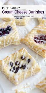 Puff Pastry Cream Cheese Danishes Chocolate With Grace In 2020 Brunch Desserts Puff Pastry Desserts Pastries Recipes Dessert