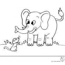 Disegno Di Elefante E Topolino Da Colorare Per Bambini Gratis Disegnidacolorareonline Com Disegno Di Elefante Disegni Libri Da Colorare