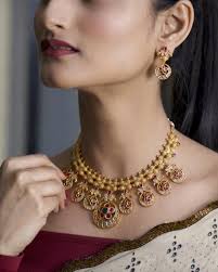 Gold Necklace Designs In 20 Grams With Price In Lalitha Jewellery Antique Necklaces Design Gold Necklace Designs Antique Necklace