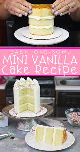 Mini Vanilla Cake Recipe Simple 4 Inch Layer Cake Chelsweets Recipe Mini Vanilla Cake Recipe Cake Recipes Vanilla Cake Recipe