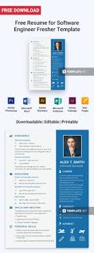 Free Resume Cv For Software Engineer Fresher Template Word Doc Psd Indesign Apple Mac Pages Illustrator Publisher Software Engineer Professional Resume Examples Basic Resume