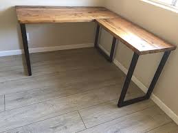 Pin By Shirley Trigg On Office Wooden Corner Desk Reclaimed Wood Desk Diy Corner Desk