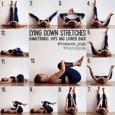 Lying Down Stretches Hamstrings And Lower Back Yoga Inspiration Yoga Sequence Yogarelaxationposesandsequence Easy Yoga Yoga Help Yoga Postures