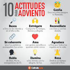 Infografia 10 Actitudes Para Vivir El Adviento Adviento Adviento Y Navidad Corona De Adviento Catolica