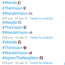The Twitter Emojis For Wandavision Appear To Keep Updating Weekly To Reflect That Week S Episode The First Set Is From Before Release Followed By Episode 1 2 And Episode 3 Marvelstudios