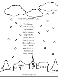 Filastrocca Della Neve Con Disegno Tuttodisegni Com Filastrocche Filastrocche Scuola Dell Infanzia Poesie Simpatiche