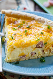 Easy Ham And Cheese Quiche Spicy Southern Kitchen Recipe Breakfast Quiche Recipes Recipes Ham And Cheese Quiche