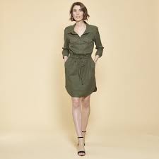 Ceinture coulissante amovible à la taille. Robe Chemise En Lin Resserree Taille 3 Suisses