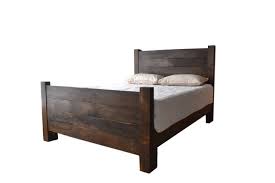Wood Bed Frame Platform Bed Queen Bed King Headboard Modern Farmhouse Rustic Panel Beds By Jnm Rustic Designs This bed frame has cherry finished pine wood headboard that lends the bedroom a relaxing vibe. wood bed frame platform bed queen bed king headboard modern farmhouse twin