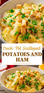 Crock Pot Scalloped Potatoes And Ham In 2020 Scalloped Potatoes And Ham Chicken Crockpot Recipes Easy Scalloped Potatoes Crockpot