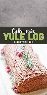 Easy Yule Log Recipe Using Cake Mix Video Recipe Video Easy Yule Log Recipe Yule Log Recipe Yule Log Cake