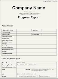 Company Progress Report Template 1 Templates Example Templates Example