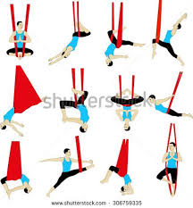 Aerial Yoga Anti Gravity Yoga Woman Doing Anti Gravity Yoga Exercise Silhouette Anti Gravity Yoga Aerial Yoga Yoga Trapeze