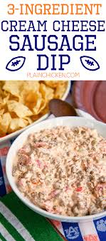 3 Ingredient Cream Cheese Sausage Dip Soooo Good Sausage Cream Cheese And Rotel Ready In Under 10 Minutes Sausage Dip Food Snacks