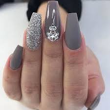 21 Grey Acrylic Nail Designs 62 Nail Art Designs 2020