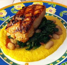 Maple Soy Grilled Salmon With Butternut Squash Puree Sauteed Spinach Salad Seafood Recipes Healthy Meals To Cook Food Presentation