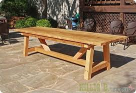 Awesome Wooden Outdoor Table Plans Wood Patio Furniture Diy Outdoor Pallet Furniture Woode Outdoor Table Plans Outdoor Wood Dining Table Outdoor Wood Table