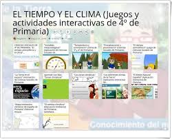 12 Juegos Y Actividades Interactivas Para El Estudio De El Tiempo Y El Clima En 4º De Prima Actividades Interactivas Tiempo Atmosferico Y Clima Tiempo Y Clima