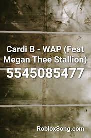 A place to hang out with like minded people and roleplay. Cardi B Wap Feat Megan Thee Stallion Roblox Id Roblox Music Codes Roblox Roblox Codes Coding