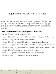 Casino Dealer Resume Cover Letter Writingz Web Fc2 Com