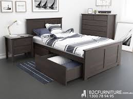 Chocolate Brown King Single Bed With Storage Modern Design B2c Furniture Single Beds With Storage Single Bedroom King Single Bed