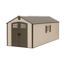 Lifetime 8 Ft X 20 Ft Plastic Storage Shed 60120 The Home Depot Plastic Storage Sheds Plastic Sheds Diy Storage Shed Plans