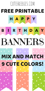 Nothing is more personal than a photo, so feature her unforgettable face or his memorable mug on their birthday card. Happy Birthday Banners Buntings Free Printable Cute Freebies For You Birthday Banner Free Printable Birthday Banner Template Happy Birthday Free Printable