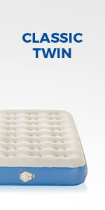 Aerobed Quilted Foam Topper Air Mattress With Built In Air Pump Blue Double High Full Size Mattress Blue Pumps Air Mattress