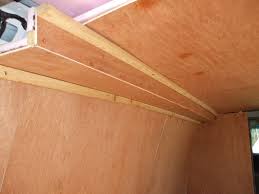 Luan Plywood And Soffit Installed In A Conversion Van Rv Camper Van Camper Van Conversion Diy Van Wall